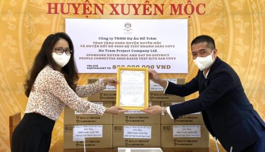 The Grand Ho Tram Strip tiếp sức giúp tỉnh Bà Rịa – Vũng Tàu chống dịch