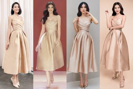 Sao Việt đụng hàng váy phong cách cổ điển
