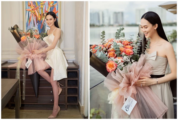 Hoa hậu Sang Lê hạnh phúc đón tuổi mới cùng chồng và 2 con