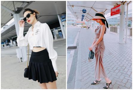 Midu khoe dáng với thời trang sân bay