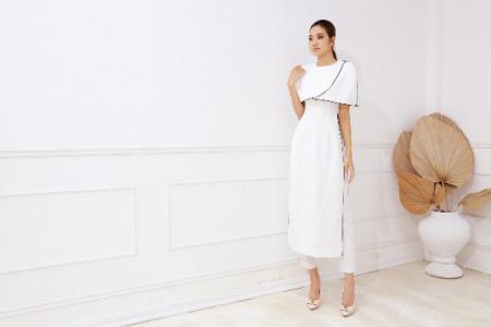 Ninh Hoàng Ngân thanh lịch với áo dài cách tân