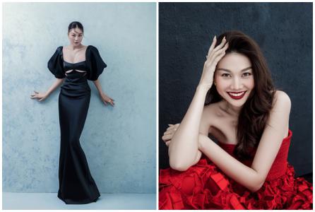 Siêu mẫu Thanh Hằng khoe dáng trong các mẫu váy đi tiệc