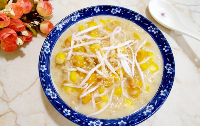 Thực đơn hàng ngày: Chè yến mạch khoai lang ngô ngọt