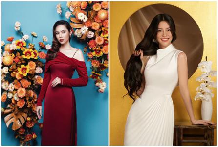 Sao Việt khoe sắc với áo dài cách điệu