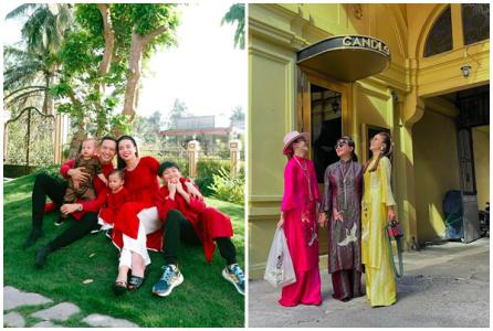 Sao Việt chọn trang phục cho cả gia đình ngày Tết