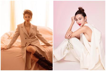 Thùy Tiên diện suit không nội y