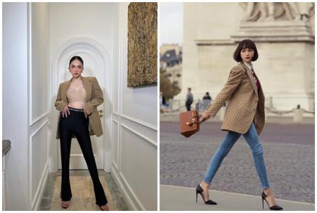 Hương Giang diện 2 phong cách cùng 1 chiếc áo