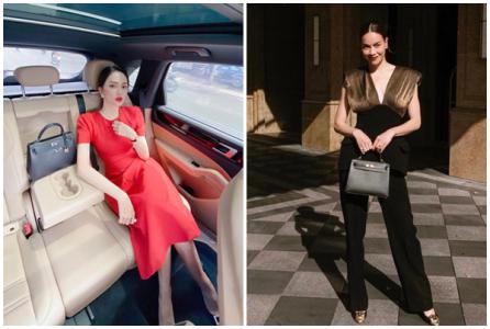 Sao Việt sở hữu túi xách hàng hiệu phối cùng thời trang công sở