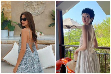 Loạt váy đi biển khoe lưng trần của sao Việt