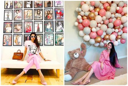 Gu thời trang màu hồng của Phạm Hương