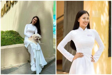 Sao Việt diện áo dài với giày snearker