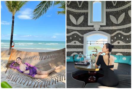 Quỳnh Thư sang chảnh ở Phú Quốc