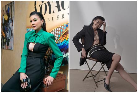 Thanh Hằng hở bạo với váy khoe ngực