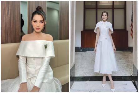 Đỗ Thị Hà thanh lịch với đầm dạ hội trắng