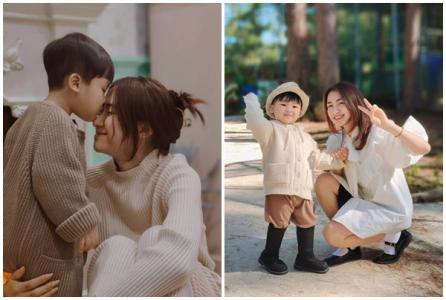 Hòa Minzy đưa con đi khắp thế gian