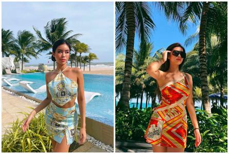 Tiên Nguyễn chuộng loại váy siêu ngắn