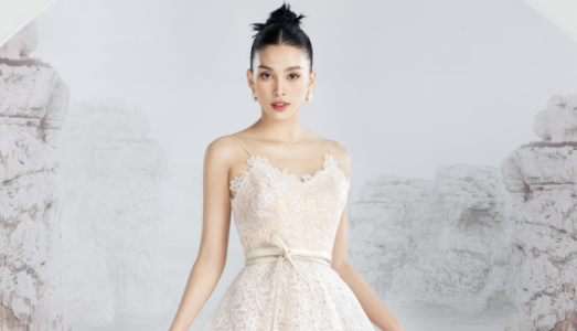 Hoa hậu Tiểu Vy thanh lịch đặc trưng trong các thiết kế của Hà Thanh Việt
