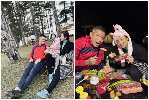 Khoảnh khắc gia đình Jennifer Phạm cắm trại tại Đà Lạt