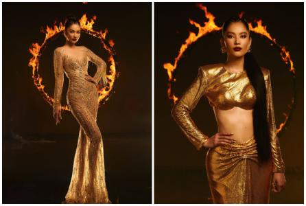 Lệ Nam biến hoá phong cách với sắc màu ánh kim