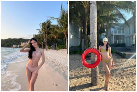 Á hậu Phương Anh khoe vóc dáng săn chắc với bikini