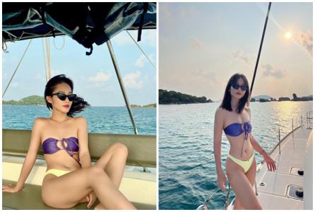 Khả Ngân diện bikini nhỏ xíu trên du thuyền