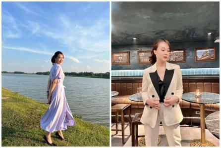 Hồng Diễm quay trở lại với phong cách dịu dàng, nữ tính