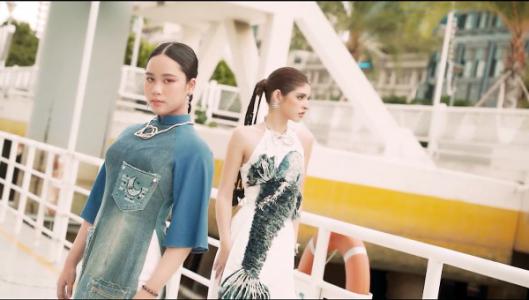 NTK Phương Hồ tái chế đồ jeans thành trang phục