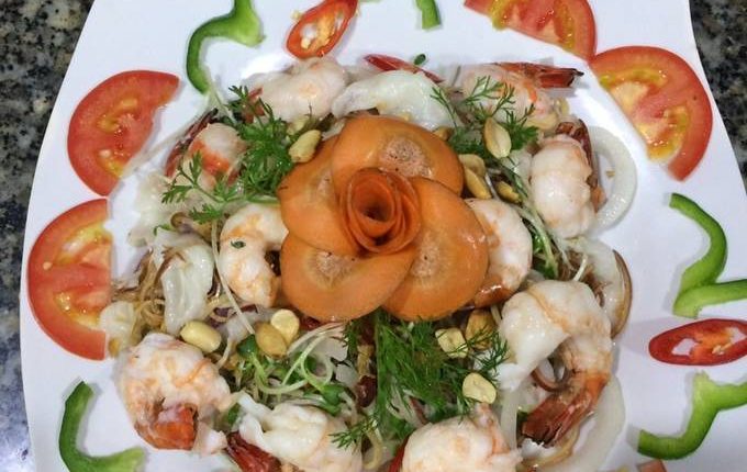 Thực đơn hàng ngày: Gỏi tôm củ cải