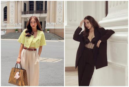 Lương Thuỳ Linh nổi bật với thời trang công sở