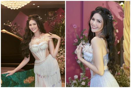 Hoa hậu Kim Nguyên khoe body bốc lửa khi dự event