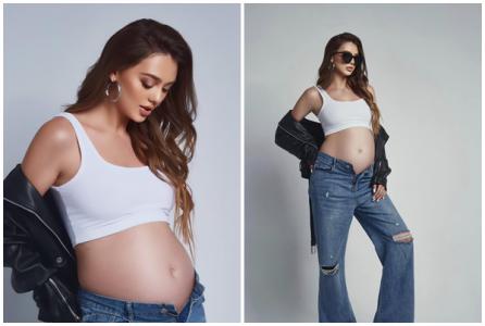 Siêu mẫu Dianka Zakhidova – vợ thủ môn Bùi Tiến Dũng khoe nhan sắc khi mang bầu