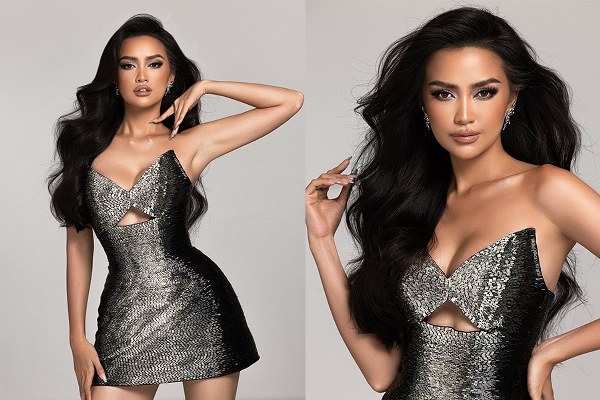 Hoa hậu Ngọc Châu xuất hiện nổi bật với phong thái sắc sảo và quyến rũ.