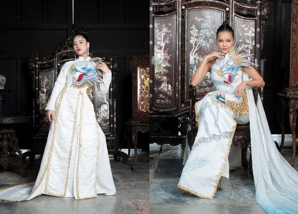 Ngọc Châu và mẫu nhí trong BTS “Cá chép hoá Rồng” của NTK Phương Hồ