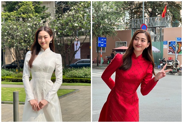 Hoa hậu Lương Thuỳ Linh thay đổi cách ăn mặc, trở nên kín đáo hơn