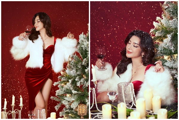 Á hậu Yan My đón Giáng sinh với sắc màu rực rỡ