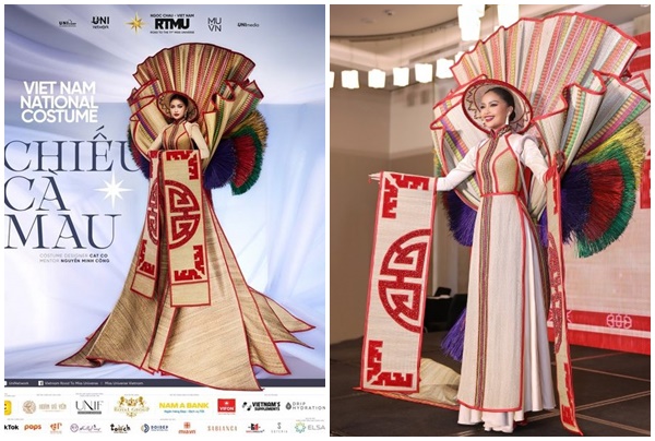 Hoa hậu Ngọc Châu rạng rỡ với trang phục “Chiếu Cà Mau”