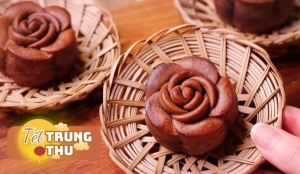 Thực đơn hàng ngày: Bánh Trung thu tiramisu hoa hồng