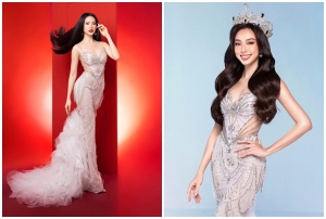 Dàn Hoa hậu, Á hậu đọ sắc trong các thiết kế của Lê Ngọc Lâm