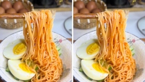 Thực đơn hàng ngày: Mì lạnh sốt cay Hàn Quốc