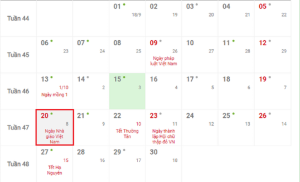 Ngày Nhà giáo Việt Nam 20/11/2023 vào thứ mấy?