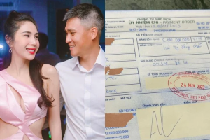 Công Vinh chuyển khoản 2 tỷ đồng mừng sinh nhật Thuỷ Tiên
