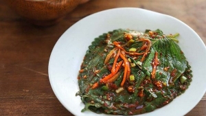 Thực đơn hàng ngày: Kim chi lá mè