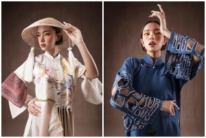 Châu Bùi hoá 'nàng thơ' với áo dài của Vũ Việt Hà