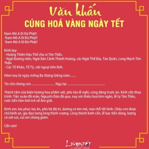 Văn khấn hoá vàng ngày Tết