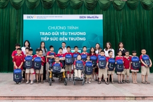 BIDV MetLife trao gửi yêu thương, tiếp sức đến trường cho hàng ngàn học sinh