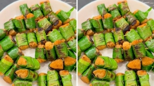 Thực đơn hàng ngày: Sườn non chay cuốn lá dứa