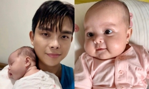 Nhà thiết kế Đỗ Long hạnh phúc khi trải nghiệm chăm trẻ sơ sinh