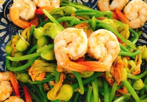 Thực đơn hàng ngày: Bông bí xào tôm