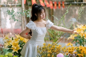 Lê Huỳnh Bảo Ngọc có gương mặt khả ái, toát lên nét trong trẻo