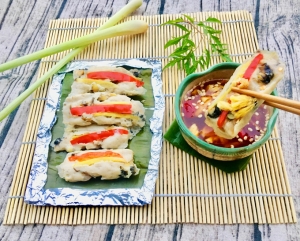 Thực đơn hàng ngày: Chả ốc hấp lá chuối